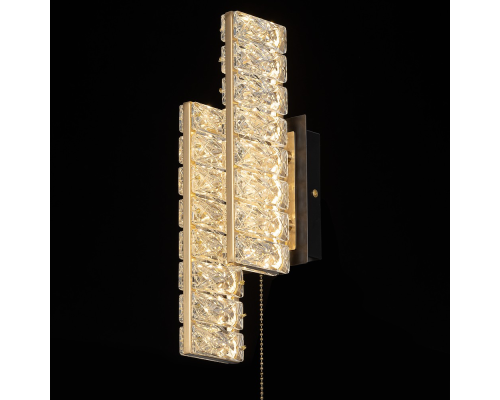 Citilux PALANT CL325422 LED Бра хрустальное с выключателем Чёрный+Бронза