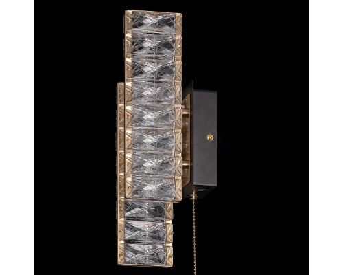 Citilux PALANT CL325422 LED Бра хрустальное с выключателем Чёрный+Бронза