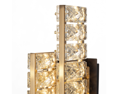 Citilux PALANT CL325422 LED Бра хрустальное с выключателем Чёрный+Бронза