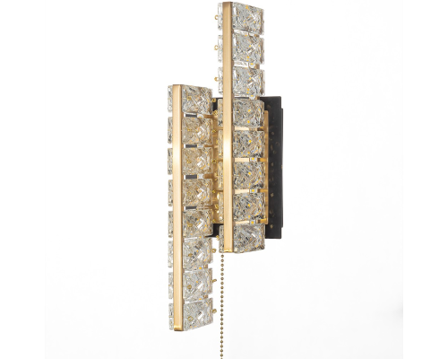 Citilux PALANT CL325422 LED Бра хрустальное с выключателем Чёрный+Бронза