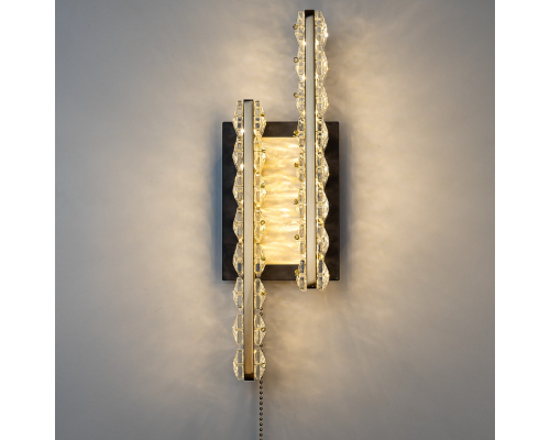 Citilux PALANT CL325422 LED Бра хрустальное с выключателем Чёрный+Бронза