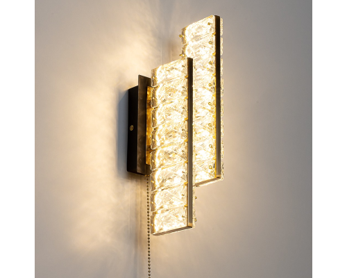 Citilux PALANT CL325422 LED Бра хрустальное с выключателем Чёрный+Бронза