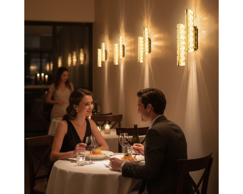 Citilux PALANT CL325422 LED Бра хрустальное с выключателем Чёрный+Бронза