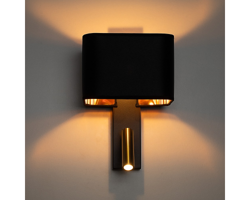 Citilux DEKART CL704481 LED Бра с чёрным абажуром и выключателем