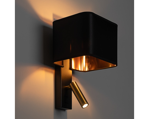 Citilux DEKART CL704481 LED Бра с чёрным абажуром и выключателем