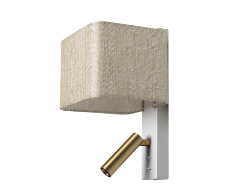 Citilux DEKART CL704482 LED Бра с песочным абажуром и выключателем Белое