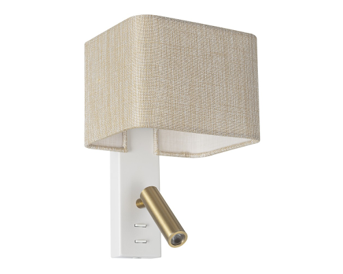 Citilux DEKART CL704482 LED Бра с песочным абажуром и выключателем Белое