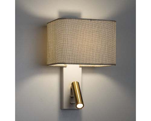 Citilux DEKART CL704482 LED Бра с песочным абажуром и выключателем Белое