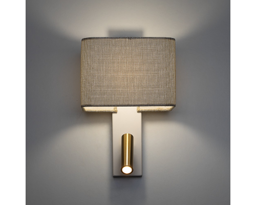 Citilux DEKART CL704482 LED Бра с песочным абажуром и выключателем Белое