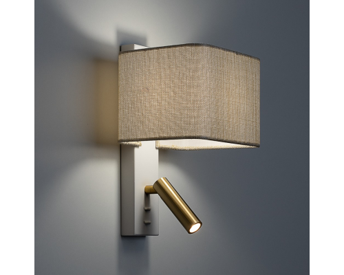 Citilux DEKART CL704482 LED Бра с песочным абажуром и выключателем Белое