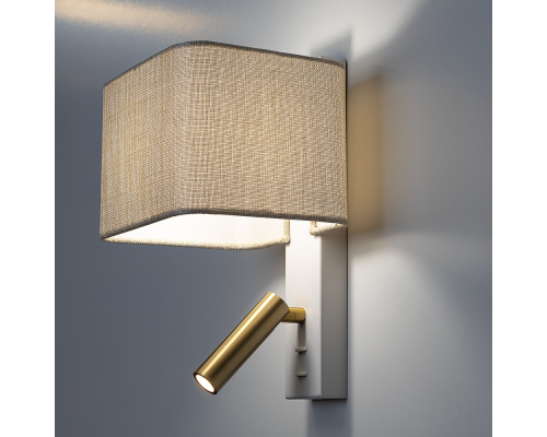 Citilux DEKART CL704482 LED Бра с песочным абажуром и выключателем Белое