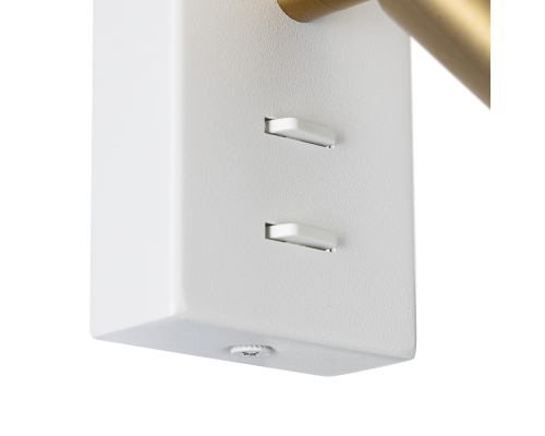 Citilux DEKART CL704482 LED Бра с песочным абажуром и выключателем Белое