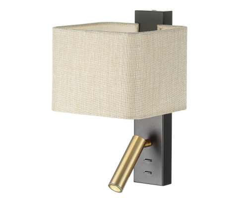 Citilux DEKART CL704483 LED Бра с песочным абажуром и выключателем Чёрное