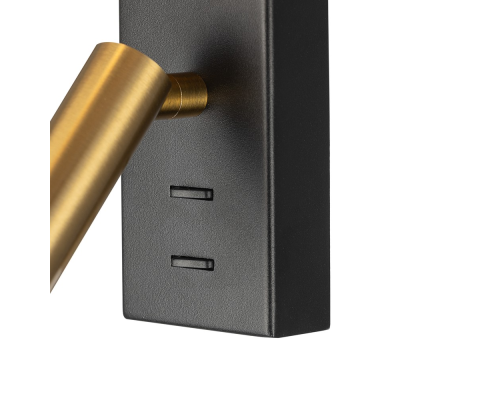 Citilux DEKART CL704483 LED Бра с песочным абажуром и выключателем Чёрное