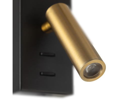 Citilux DEKART CL704483 LED Бра с песочным абажуром и выключателем Чёрное