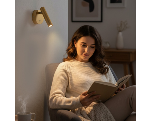 Citilux DEKART CL704102 LED Светильник настеный с выключателем Золото