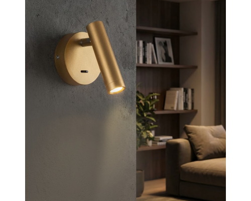 Citilux DEKART CL704102 LED Светильник настеный с выключателем Золото