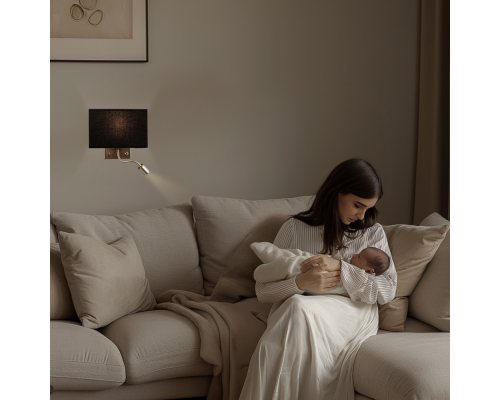 Citiluх Декарт CL704301 Бра с чёрным абажуром и диммером