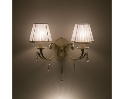 Citilux Элиза CL423321 Бра с абажурами и выключателем Бежевое