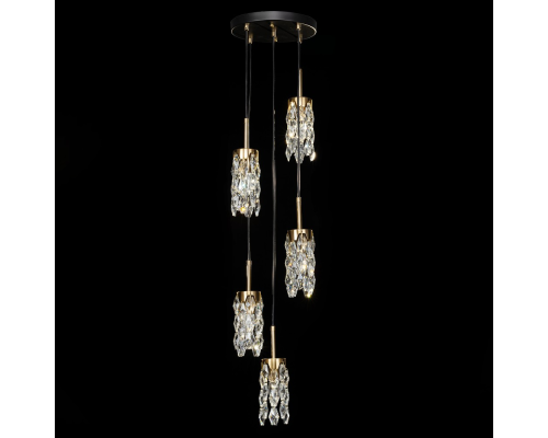 Citilux RONIN CL326015 Подвесной каскадный хрустальный светильник