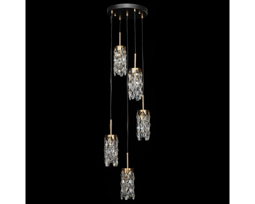 Citilux RONIN CL326015 Подвесной каскадный хрустальный светильник