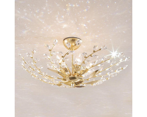 Citilux Ривьера CL311271 Люстра хрустальная Золото