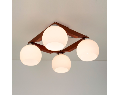 Citilux Ариста CL164341 Люстра деревянная Темный Орех