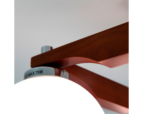 Citilux Ариста CL164341 Люстра деревянная Темный Орех