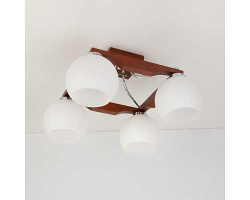 Citilux Ариста CL164341 Люстра деревянная Темный Орех