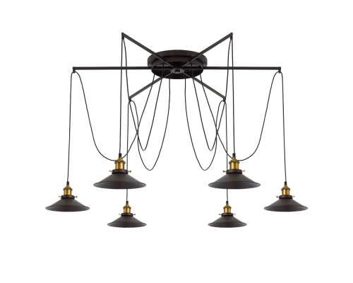 Citilux Эдисон CL451261 Люстра паук Венге Бронза