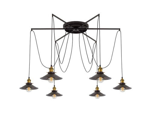 Citilux Эдисон CL451261 Люстра паук Венге Бронза