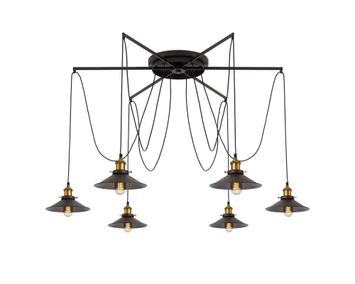 Citilux Эдисон CL451261 Люстра паук Венге Бронза