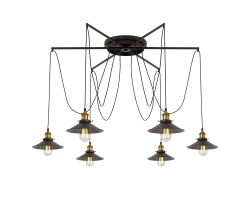 Citilux Эдисон CL451261 Люстра паук Венге Бронза