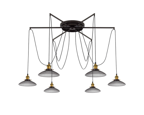 Citilux Эдисон CL451261 Люстра паук Венге Бронза