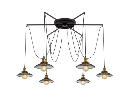 Citilux Эдисон CL451261 Люстра паук Венге Бронза