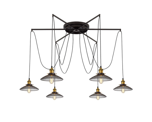 Citilux Эдисон CL451261 Люстра паук Венге Бронза