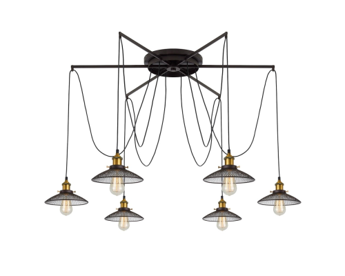 Citilux Эдисон CL451261 Люстра паук Венге Бронза