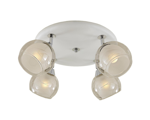 Citilux Самба CL158141 Люстра с поворотными плафонами Белая Хром