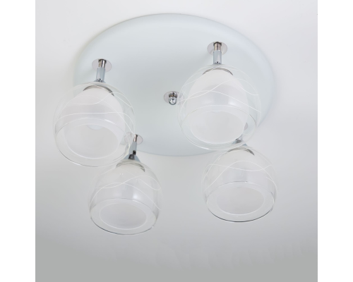 Citilux Самба CL158141 Люстра с поворотными плафонами Белая Хром