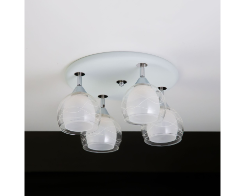 Citilux Самба CL158141 Люстра с поворотными плафонами Белая Хром