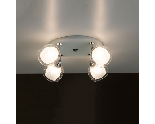 Citilux Самба CL158141 Люстра с поворотными плафонами Белая Хром