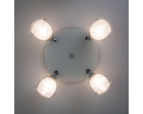 Citilux Самба CL158141 Люстра с поворотными плафонами Белая Хром