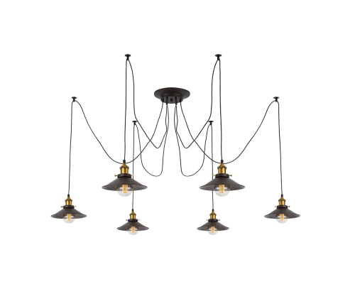 Citilux Эдисон CL451061 Люстра паук Венге Бронза