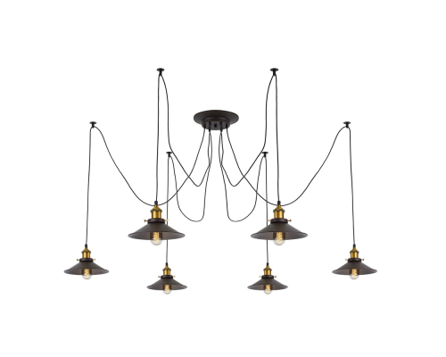 Citilux Эдисон CL451061 Люстра паук Венге Бронза