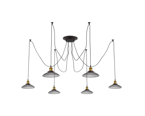 Citilux Эдисон CL451061 Люстра паук Венге Бронза