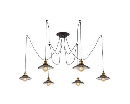 Citilux Эдисон CL451061 Люстра паук Венге Бронза