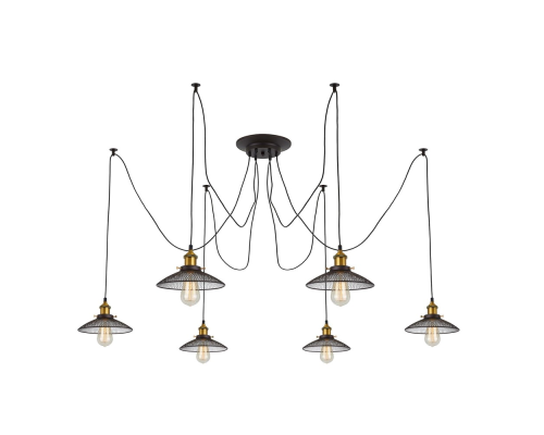 Citilux Эдисон CL451061 Люстра паук Венге Бронза