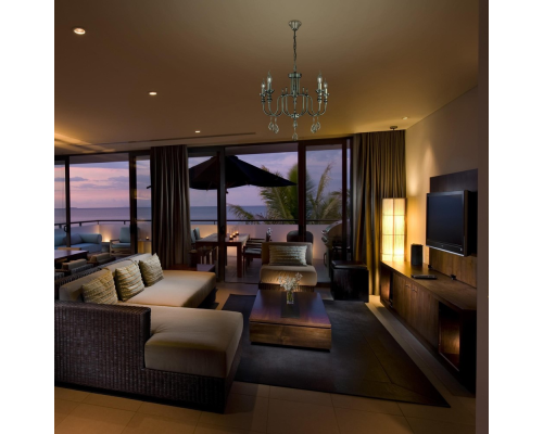 Citilux Рига CL437181 Люстра подвесная Хром