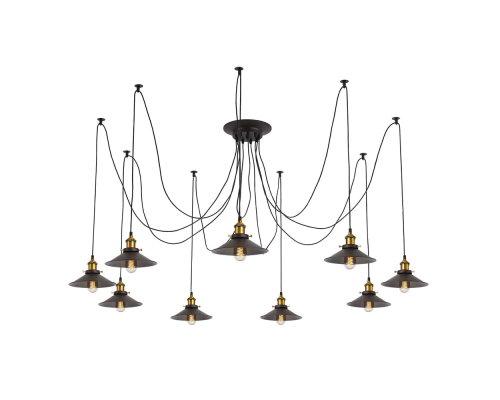 Citilux Эдисон CL451091 Люстра паук Венге Бронза