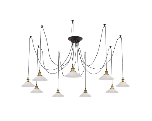 Citilux Эдисон CL451091 Люстра паук Венге Бронза